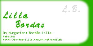 lilla bordas business card